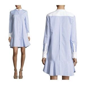 Tory Burch Cora Dress Striped Shirt Dress Button Front Size 6